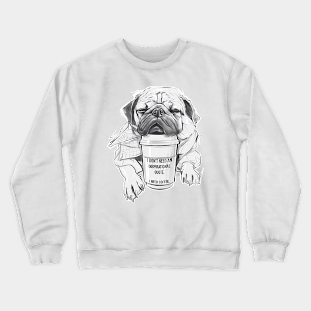 I Need Coffee! Crewneck Sweatshirt by AllessyArt 